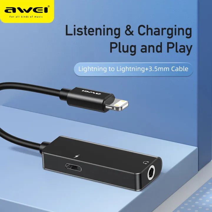 Awei%20CL-121%20Light-ning%20To%203.5mm%20Jack%20Aux%20Charging%20Cable%20Listening%20Headphone%20Adapter%20High%20Quality%20-%20Image%202