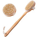 Dry Brushing Brush Set of 2, Dry Skin Exfoliating Brush, Handle Back Scrubber for Shower, Dry Brush for Cellulite. 