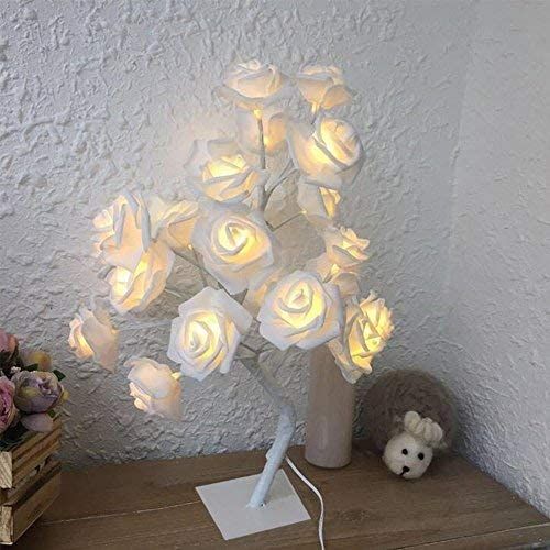 Rose Flower Lamp LED Tree Table Lamp fairy Garland Night Lights Desk Light Wedding Bedroom Party Home decoration