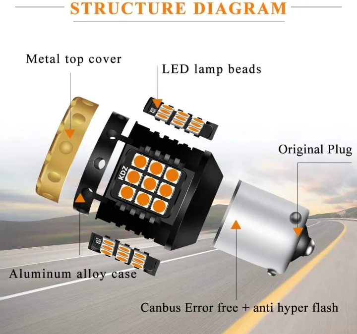 2Pcs%20BAU15S%20PY21W%20Canbus%20Error%20Free%20LED%20Light%20Bulbs%20Amber%20Yellow%203030%203700LM%20Ultra-Bright%201156%207507%20Anti%20-%20Hyper%20Flash%20Bulbs%20for%20Car%20Front/Rear%20Turn%20Signal%20Light%20Replacement%20-%20Image%207