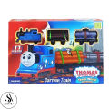 Thomas Cartoon Train Toy Set For Kids - Battery Operated Train - 11 Pcs Train Set Toy For Kids - Track Size Approx. 140cm - Multicolor. 
