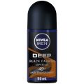 NIVEA MEN DEEP Espresso Antiperspirant, Antibacterial Black Carbon, Roll-on 50ml. 