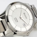 Bonito K-5131-ST-WHT Metal Band Men Watch. 