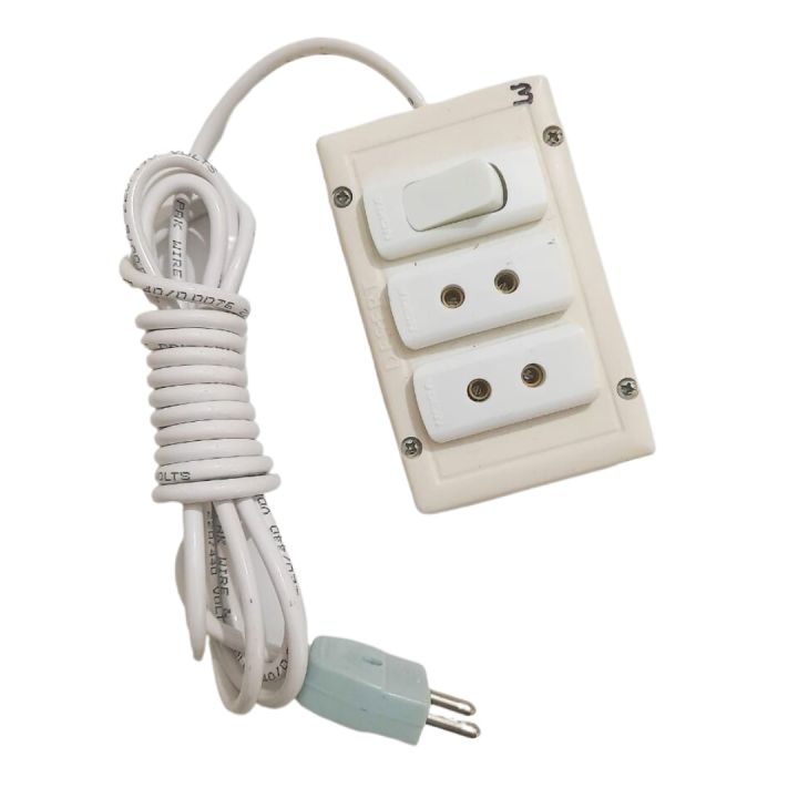 Power Electric Extension 2 Sockets + ON and OFF Button Extension Board ...