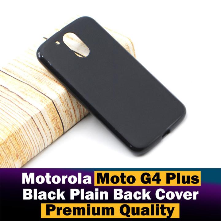 Motorola Moto G4 Plus Back Cover Soft Plain Black Case For Moto G4 Plus