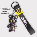 TERMINATOR  Mask Robot Bear Keychain with Strap - Bag Charm keyring - Silicon keychain - keychain for boys - keychain for kids - keychain for girls - keychain for bag - stationary - keychain for car - customized keychain - High quality. 