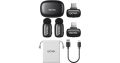 BOYA mini 12 2-Person Tiny Wireless Microphone System with Lightning & USB-C Connectors for Mobile Devices. 