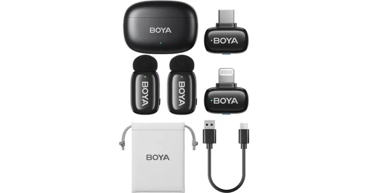 BOYA%20mini%2012%202-Person%20Tiny%20Wireless%20Microphone%20System%20with%20Lightning%20&%20USB-C%20Connectors%20for%20Mobile%20Devices%20-%20Image%203