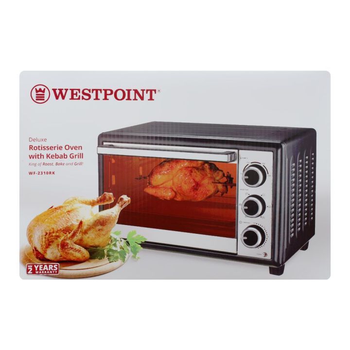 Westpoint Deluxe Rotisserie Oven With Kebab Grill, Toaster 24Ltr (WF-2310) 1380W
