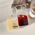 For iPhone 8 Plus 7 Plus 15 14 Pro 13 12 11 Pro Max Shockproof Clear Case Cover Starbucks Pattern Phone Case. 