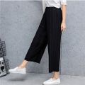 Fold Pleated Pants Women's Trousers For Women Bottoms Spring Summer Casual Pant Mid Waist Wide Leg Pants Female Pantalon Mujer BQ. 
