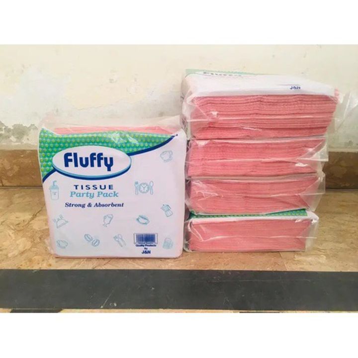 FLUFFY Party Pack 400s Coloured Tissues - PINK