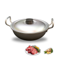 Karahi Round anodized with Lid (wok). 