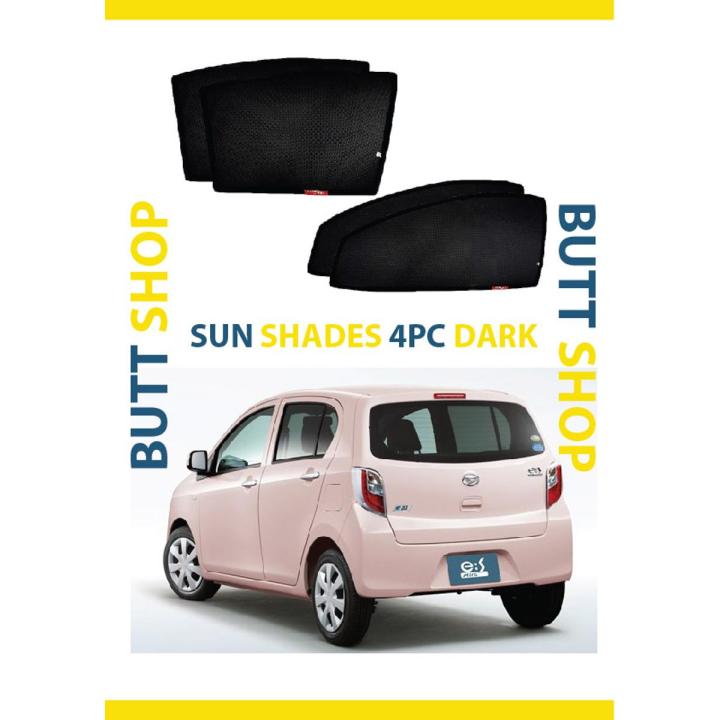 DAIHATSU MIRA 12 SUN SHADE / WINDOW CURTAINS (DARK) BLACK 4PCS