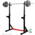 Multi-Function Adjustable Squat Rack Barbell Rack Dip Stand Barbell Stand Weight Lifting Rack Gym Family Fitness Adjustable Squat Rack Weight Lifting Bench Press Dipping Station, Height Range 40.6" to 64.2". 