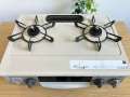 Japanese Rinnai  Gas Stove Double Burner Non-Stick Single-Sided Grill Press Button Full Automatic Conteiner Item Made In Japan. 
