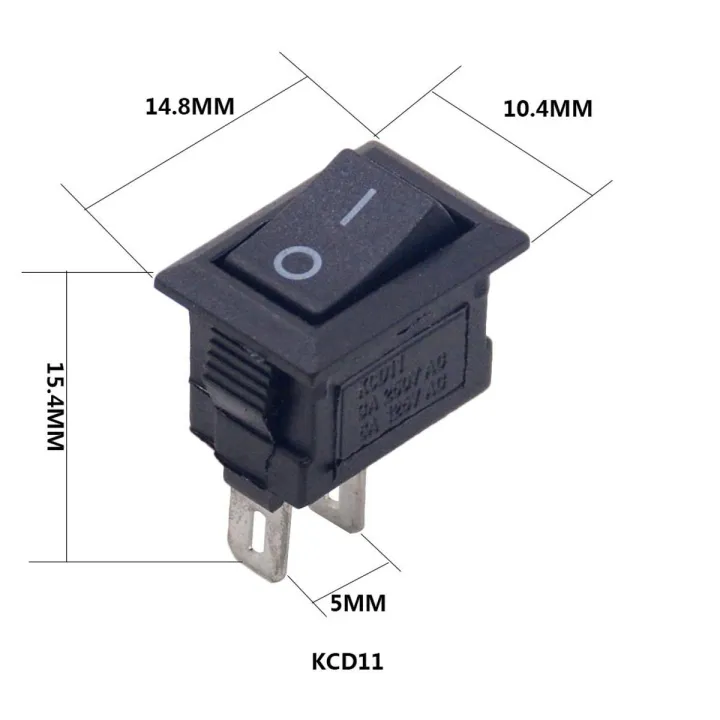 Vetus Square Rocker Switch 5pcs/lot SPST 2/3/4/6PIN ON/OFF Round/Square Rocker Switch Car Dash ...