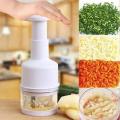 Handy Press Stainless-Steel Vegetable Chopper. 
