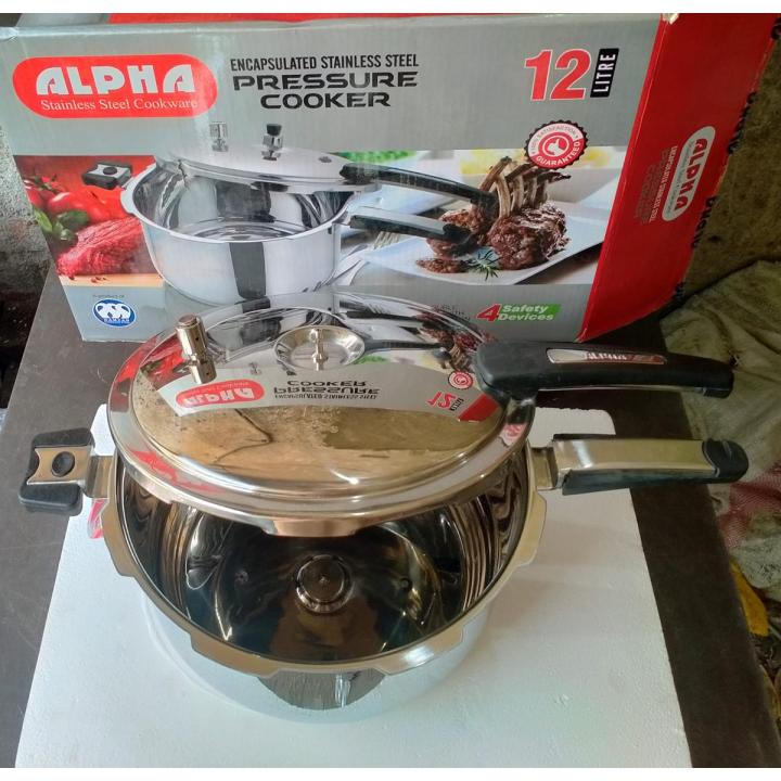 Alpha Pressure Cooker Stainless Steel 12 Liter