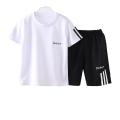 2 Pcs Children Boys Suits Short-sleeved T-shirt + Shorts Quick Dry Sports Clothes Set color:2103 short-sleeved suit red baby age:3-4year size:110 yards. 