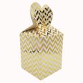 GOLDEN ZIGZAG DESIGN GOODY BOX - PACK OF 10 GOODY BOX - GOLDEN THEME GOODY BOX. 
