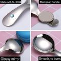 12 Pcs Stainless Steel Short Handle Spoons Mini Salt Spoons Condiments Spoon Dessert Spoon Tea Coffee Spoons,Silver. 