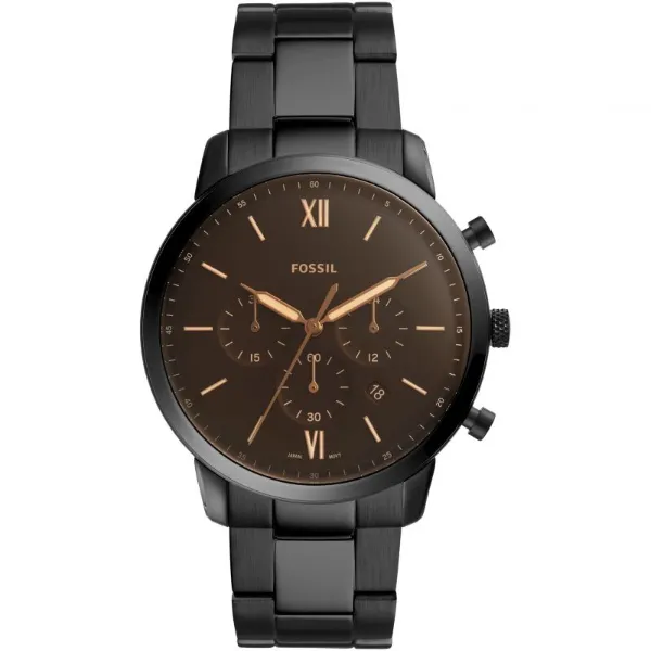 Fossil Black Dial Black Stainless Steel Chronograph Watch For Men FS5525 Daraz.pk