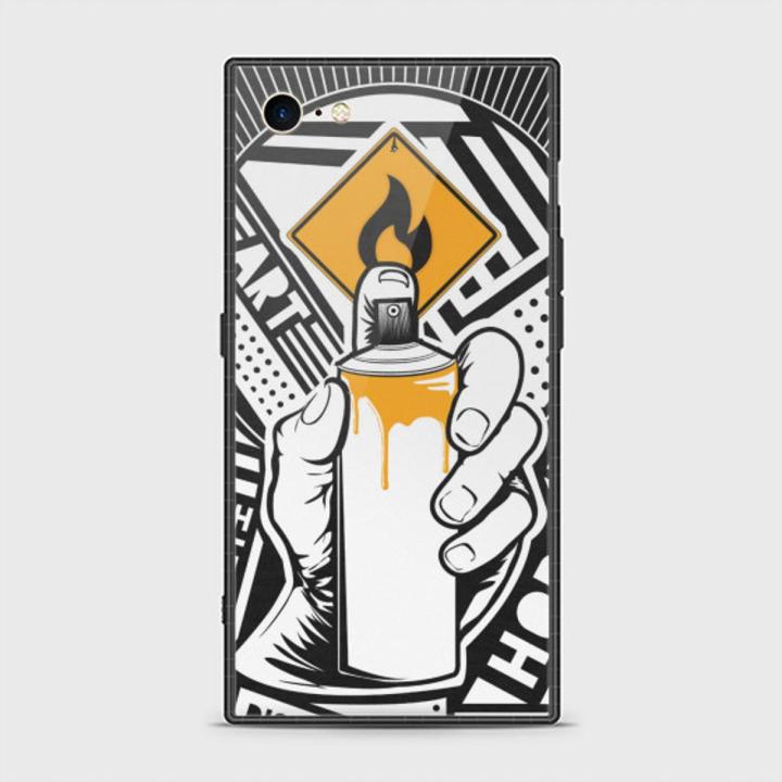 iPhone 7 Cover - SkinLee HQ Square Infinity Glass Case - Ignition art - SKINLEE-98-1-998-4