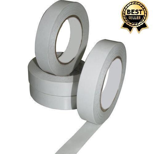 Pack of 3 Super Strong Powerful Adhesive Double Sided Tissue Tape For Mounting Fixing Pad Sticky - 1 Inch - White