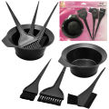 4 Pcs Hairdressing Salon Hair Brush Color Dye Brushes and Bowl Kit For Saloon And Parlor. 