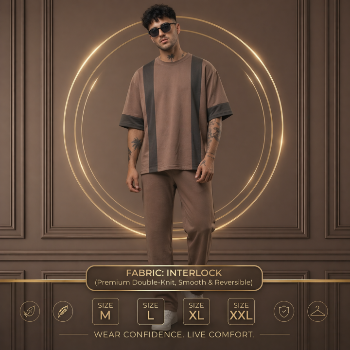Premium Men’s Interlock Summer Tracksuit – Luxury Edition | Daraz.pk