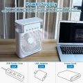 Portable Air Conditioner Fan - Mini Evaporative Air Cooler with 7 Colors LED Light - 1/2/3 H Timer - 3 Wind Speeds and 3 Spray Modes for Your Desk - Nightstand, or Coffee Table - Neck Fan - Mini Cooling AC Fan Desk Cooler With Spray Modes. 