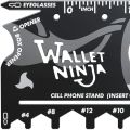 Wallet Ninja Multitool Card – 18 in 1 Credit Card Size Multi Purpose Tool for Quick Repairs, EDC Survival Gear, Bottle Opener. 