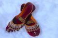 Mahron Velvet Fancy Khussa – Beaded, Handcrafted, Elegant Traditional Shoes. 