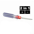 2 in 1 Slotted Cross Head ( + ) & Flat ( - ) Screw Driver Set small size length 5.4 inches. 
