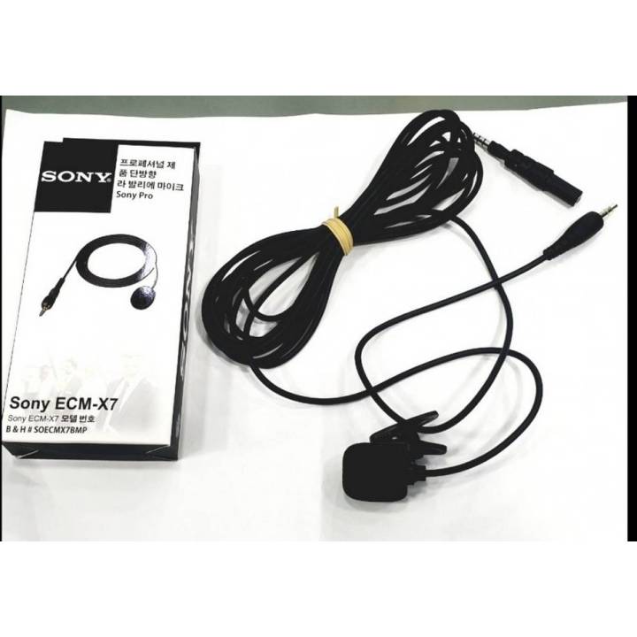 Sony Microphone with Mobile Connector collar mic combo pack 1*pc and laptop/1*smart phones