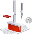 5 in 1 Computer Keyboard Cleaner Brush Kit Earphone Cleaning Pen For Headset Keyboard Cleaning Tools Cleaner Key Puller Kit Portable Multifunctional Cleaning Tool for PC Monitor/Earbud/Cell Phone/Laptop/Computer/Bluetooth Earphones. 