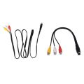 4 Pin S-Video to 3 RCA Female TV Adapter Laptop Cable & 1.5M 4.9Ft 3 RCA Male to 4 Pin S-Video Male TV PC Conversion Cable. 