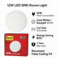 Evoo 12W LED SMD Round Moon Light – Ceiling Panel Light | Energy Saver | 1-Year Warranty. 