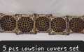 Sofa Cushion Cover Velvet Pack Of 5PC | Velvet Jacquard Cushion cover. 