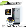 2 Pcs Huawei Y7p Back Matte Protector Soft Skin Sheet Soft Film Protector For Huawei Y7p. 