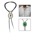 Long Mens Bolo Tie Necktie PU Leather Necklace Rope Sweater Chain Shirt Chain Adjustable Western for Cowboy Jazz Hat Women. 