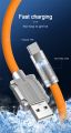 120W 6A Gaming Super Fast Charge Data Cable USB To Type-C Mobile Charger Liquid Silicone For Phone Playing Game. 