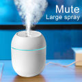 Portable Mini Air Humidifier USB Desktop Humidifier Aromatherapy for Car Bedroom Air Diffuser Fogger Mist Maker Sprayer with LED Night Lamp. 