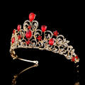 Heart-shaped Tiara Intricate 7.3cm tall Wedding-themed Crown 7 colors Headpiece for Wedding Princess Women Special occasion. 