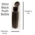 Pack of 12 / Empty Push Bottle 50ml / Empty Bottles for Hair Oil / Lotion Bottles Empty Plastic Push Bottles Flip Top. 