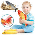 Rechargeable Electric Baby Sleeping Fish Toy Interactive Floppy Fish Cat Toy Auto Flopping USB Wiggle Plush Toy for Baby and Cat Moonlight. 