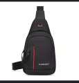 Fashion Instinct Korean Style Chest Sling Bag With Earphone Hole Men Crossbody Bag Shoulder. 