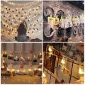Photo Peg Star Clips String Lights 20 LED Fairy Lights for Bridal Shower Party, Wedding, Birthday Party, Anniversary Decorations Warm White. 
