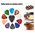 10Pcs Plectrums 1 Pick Holder Electric Celluloid Acoustic Guitar Picks Colorful. 